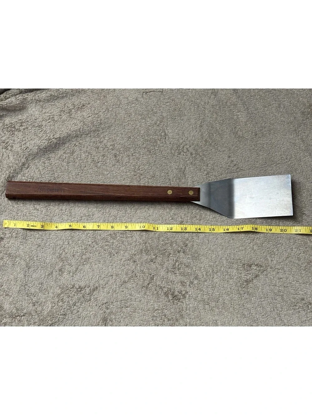 LAMSON SHARP PRO STAINLESS USA SHORT HANDLE SOLID SPATULA FLIPPER 10